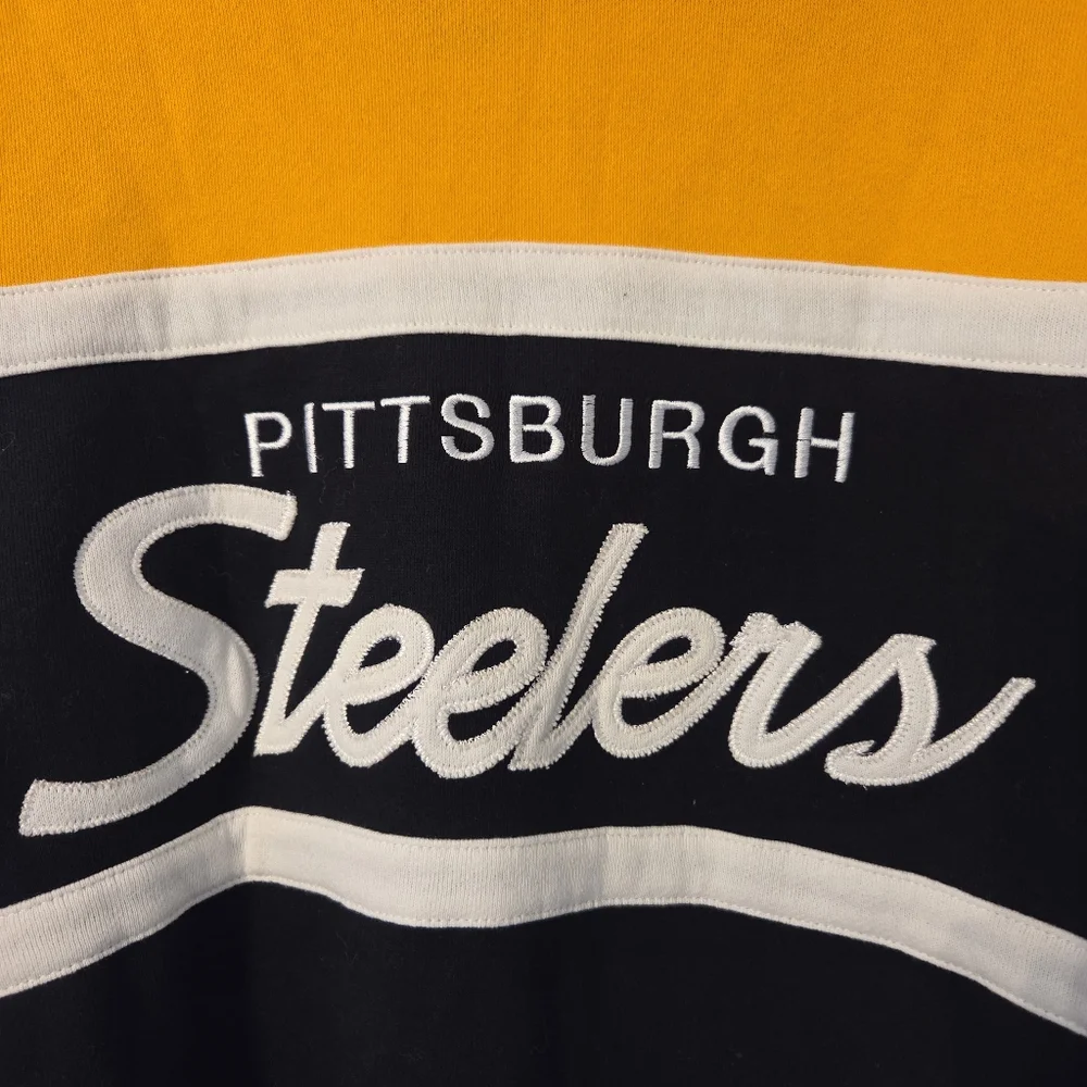 Youth Pittsburgh Steelers Hoodie Mitchell‎ & Ness Throwbacks Size LARGE
